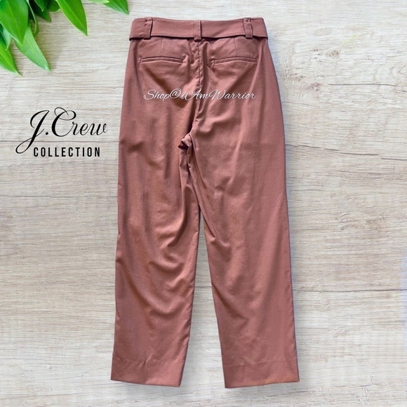 J.Crew Collection pink rose tie-waist high waisted pants *shop@iamwarrior - Picture 4 of 10